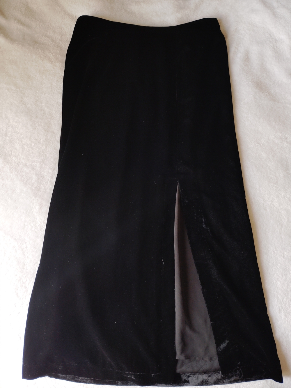 Rachel Zoe Black Velvet Maxi Skirt Side Split Small Whimsigoth Goth Holiday Par
